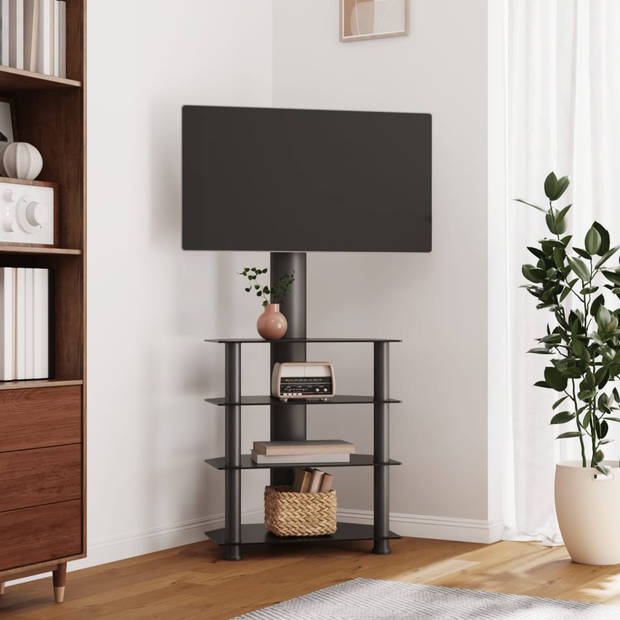 vidaXL Tv-standaard hoek 4-laags voor 32-70 inch zwart