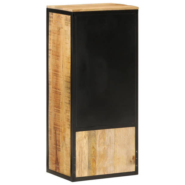 vidaXL Badkamerkast 40x27x90 cm massief mangohout en ijzer