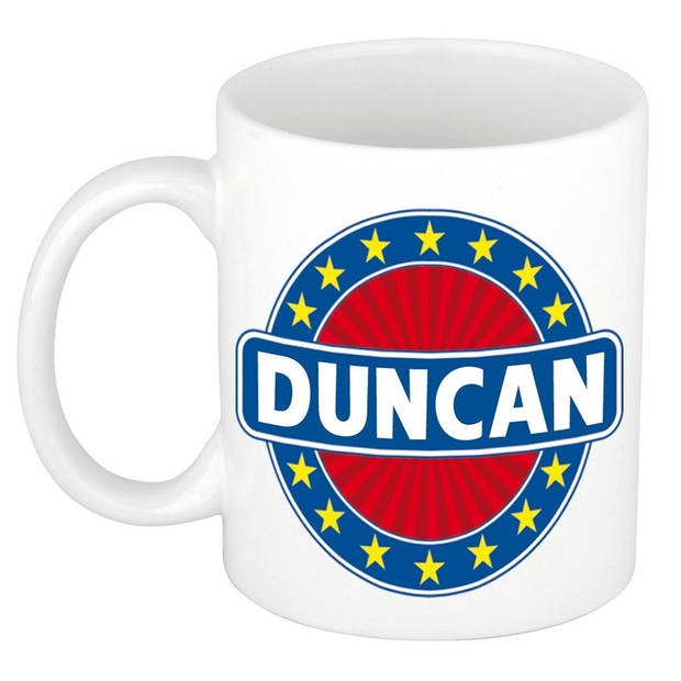 Voornaam Duncan koffie/thee mok of beker - Naam mokken