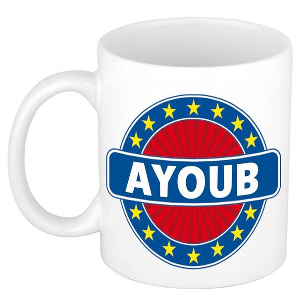 Voornaam Ayoub koffie/thee mok of beker - Naam mokken