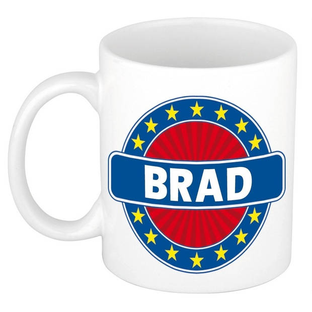 Voornaam Brad koffie/thee mok of beker - Naam mokken