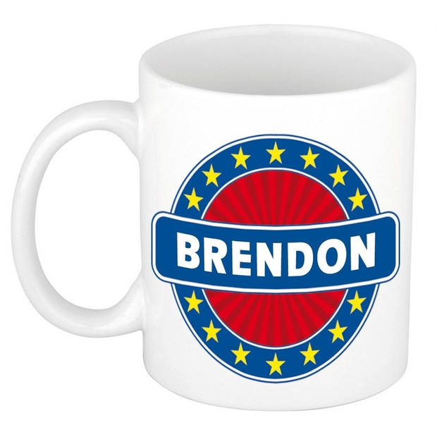 Voornaam Brendon koffie/thee mok of beker - Naam mokken