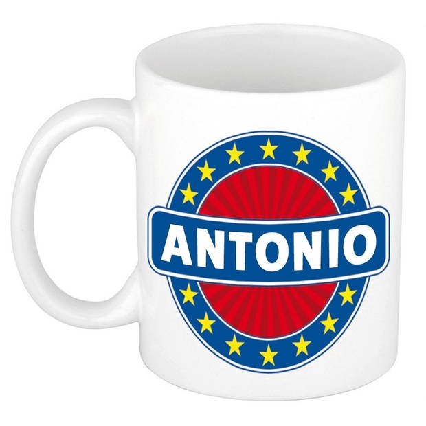 Voornaam Antonio koffie/thee mok of beker - Naam mokken