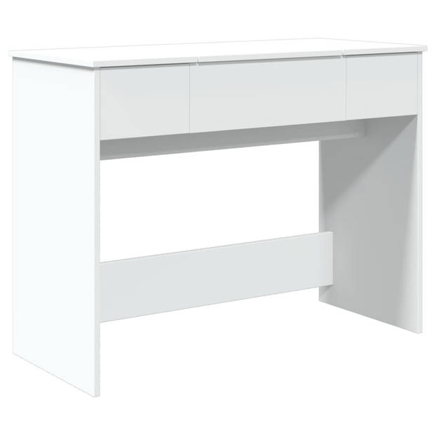 vidaXL Kaptafel met spiegel 100x45x76 cm wit