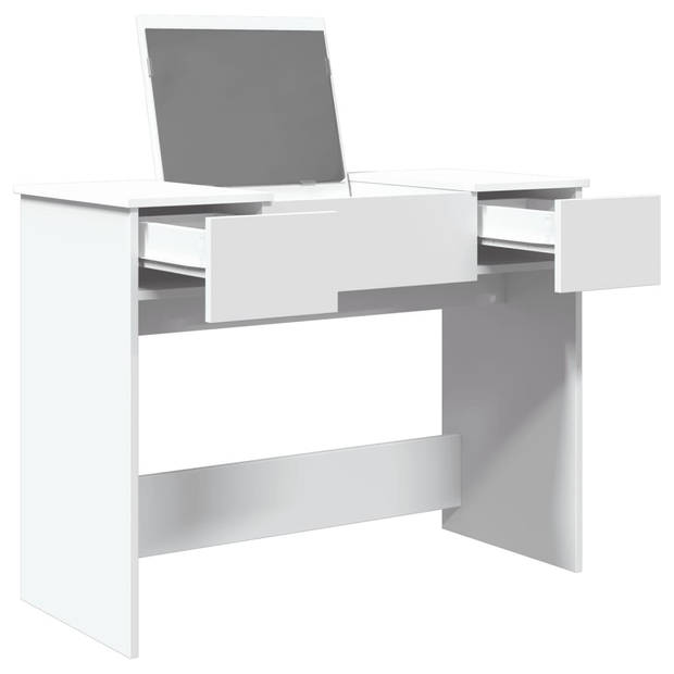 vidaXL Kaptafel met spiegel 100x45x76 cm wit