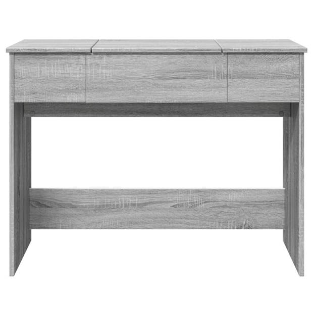 vidaXL Kaptafel met spiegel 100x45x76 cm grijs sonoma eikenkleurig