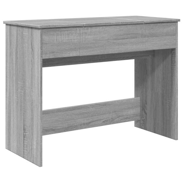 vidaXL Kaptafel met spiegel 100x45x76 cm grijs sonoma eikenkleurig