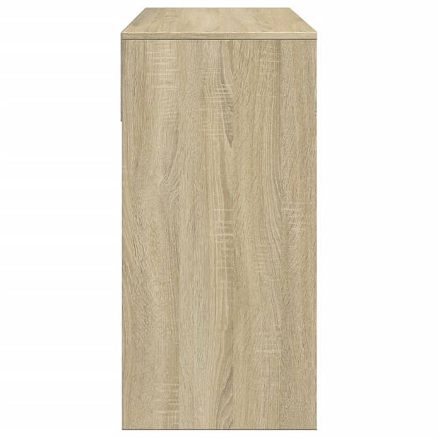 vidaXL Kaptafel met spiegel 80x39x80 cm sonoma eikenkleurig