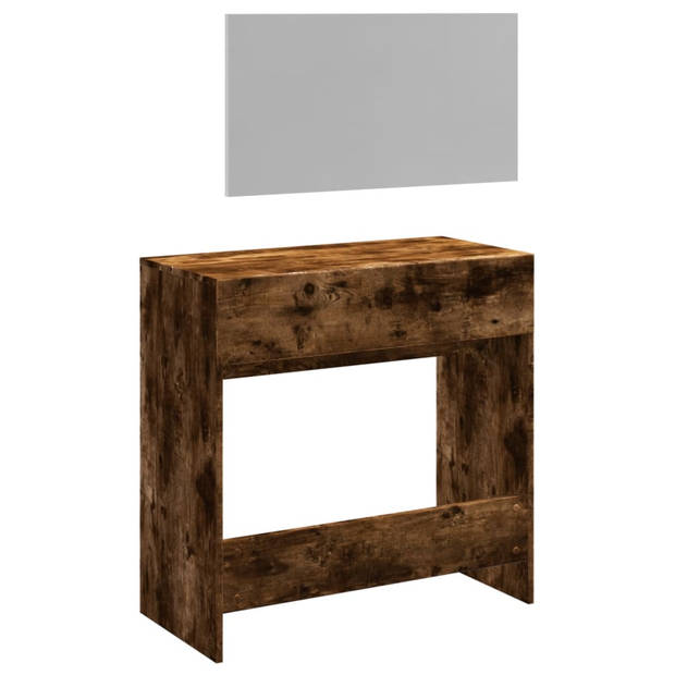 vidaXL Kaptafel met spiegel 80x39x80 cm gerookt eikenkleurig