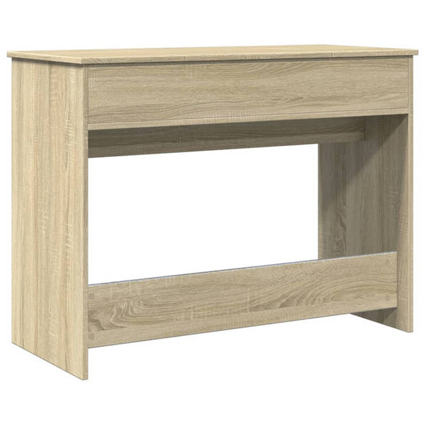 vidaXL Kaptafel met spiegel 100x45x76 cm sonoma eikenkleurig