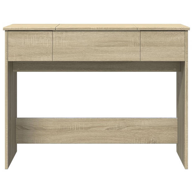 vidaXL Kaptafel met spiegel 100x45x76 cm sonoma eikenkleurig