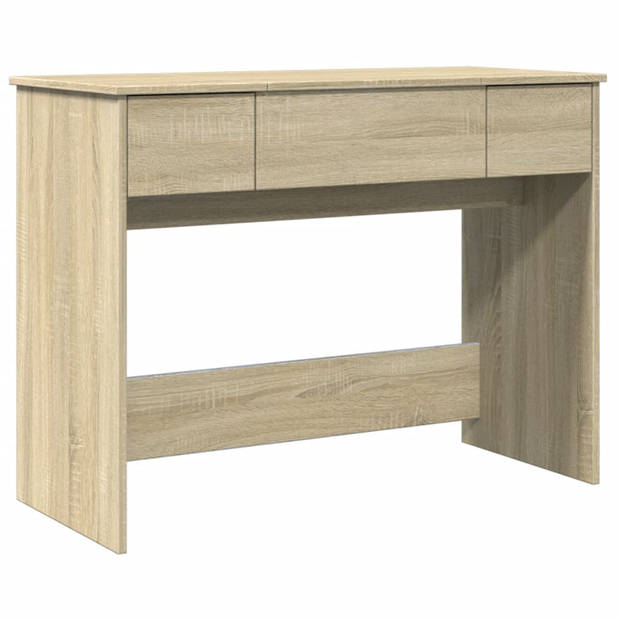 vidaXL Kaptafel met spiegel 100x45x76 cm sonoma eikenkleurig