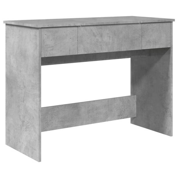 vidaXL Kaptafel met spiegel 100x45x76 cm betongrijs