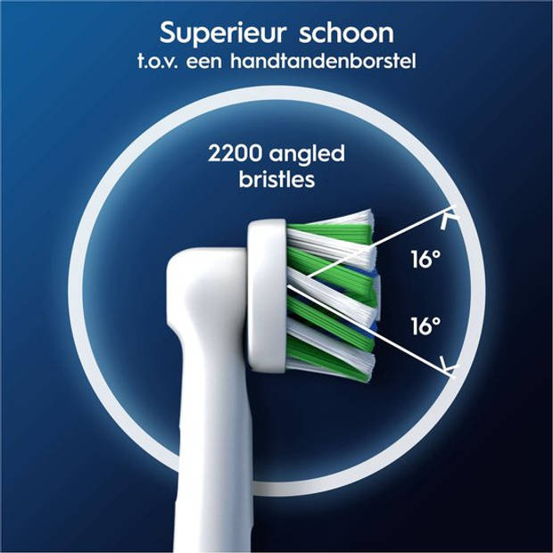 Oral-B opzetborstels CrossAction wit - 8 stuks