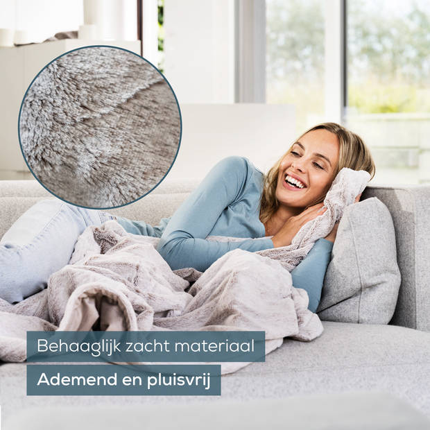 Beurer Elektrische Deken HD 150 Nordic - XXL - Taupe Fleece