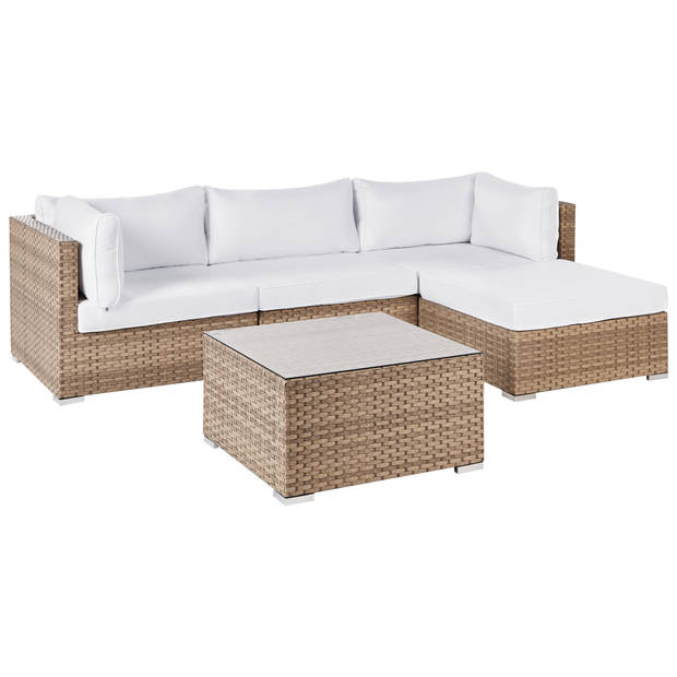 Beliani SANO - Loungeset-Natuurlijk-PE rotan