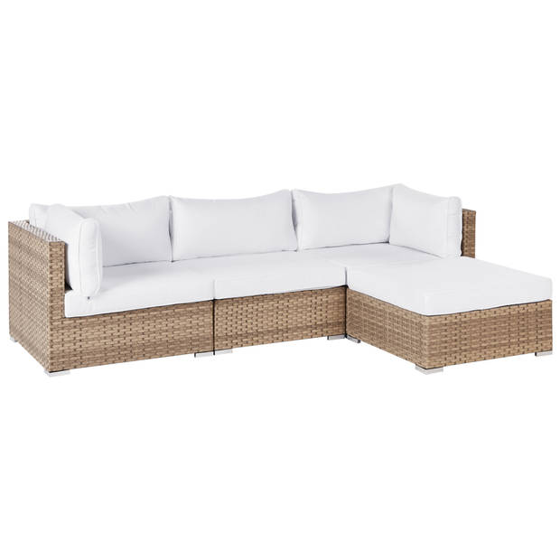 Beliani SANO - Loungeset-Natuurlijk-PE rotan