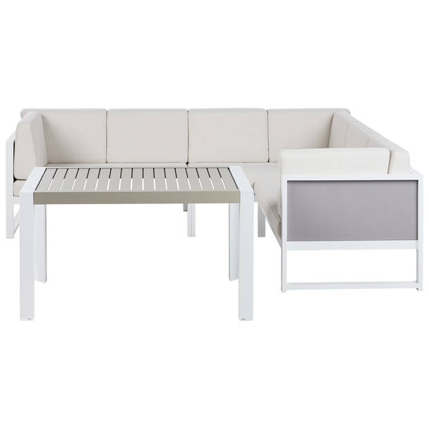 Beliani CASTELLA - Loungeset-Wit-Aluminium