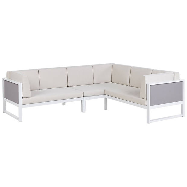 Beliani CASTELLA - Loungeset-Wit-Aluminium