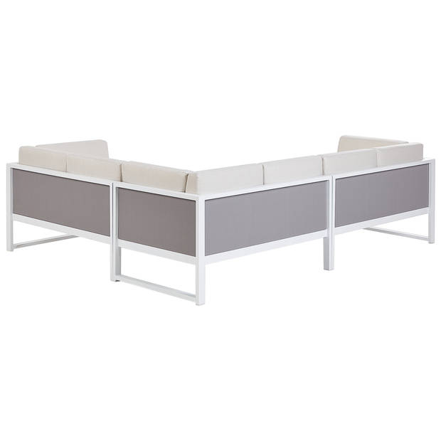 Beliani CASTELLA - Loungeset-Wit-Aluminium