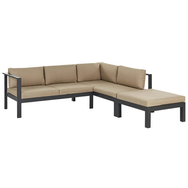 Beliani MESSINA - Loungeset-Zwart-Aluminium