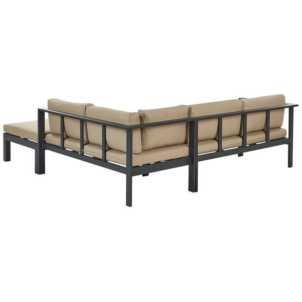 Beliani MESSINA - Loungeset-Zwart-Aluminium