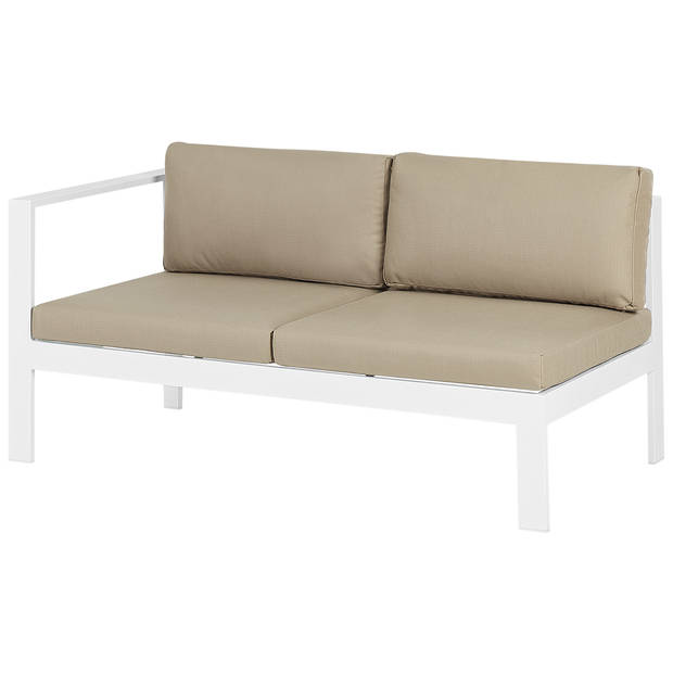 Beliani MESSINA - Loungeset-Wit-Aluminium