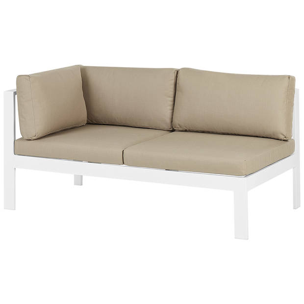 Beliani MESSINA - Loungeset-Wit-Aluminium