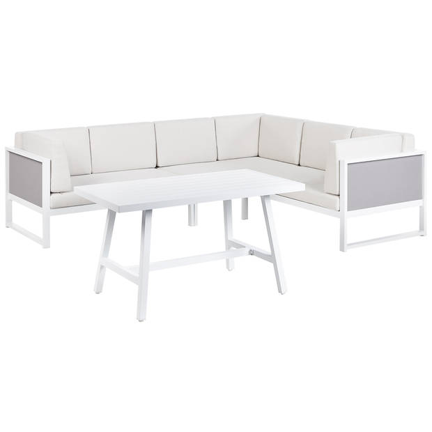 Beliani CASTELLA/FRATTE - Loungeset-Wit-Aluminium