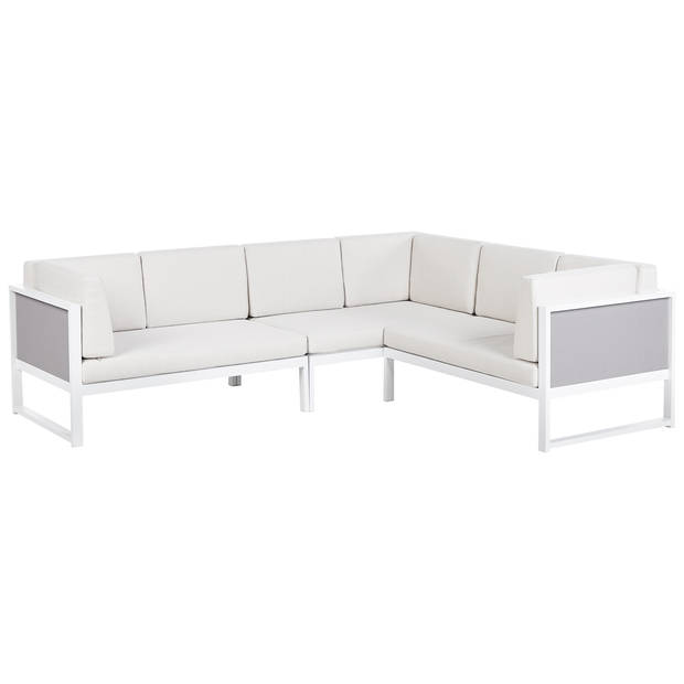 Beliani CASTELLA/FRATTE - Loungeset-Wit-Aluminium