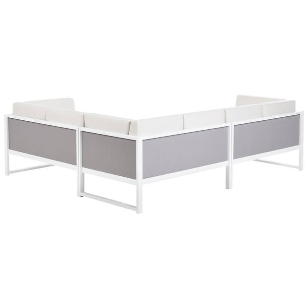 Beliani CASTELLA/FRATTE - Loungeset-Wit-Aluminium