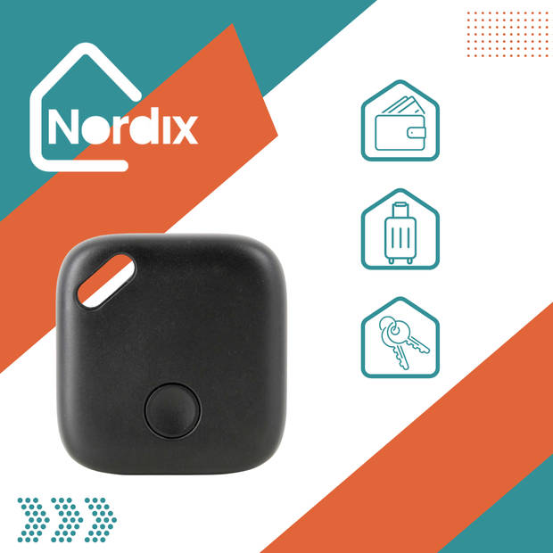 Nordix Koffer Tracker - voor iPhone - GPS Tracker - Zonder Abbonnement - 3,5x3,6cm