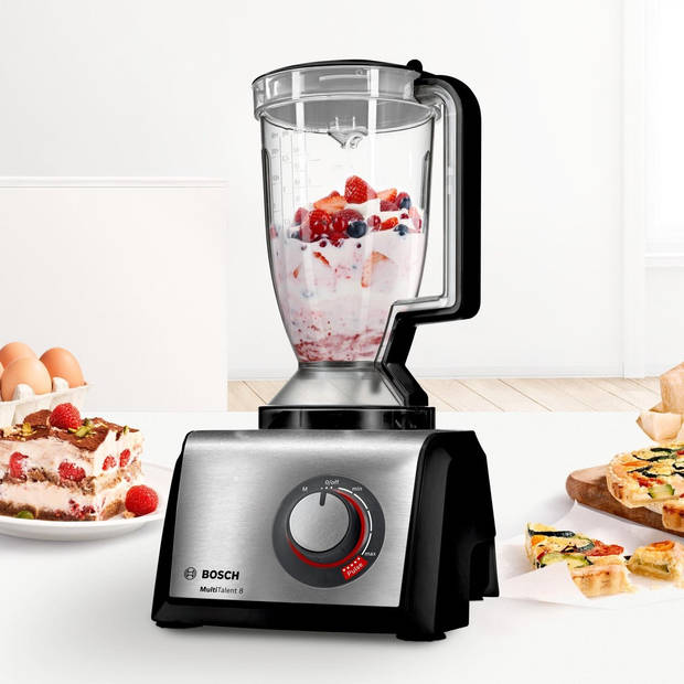 Bosch MultiTalent 8 MC812M844 - Foodprocessor - Zwart/RVS