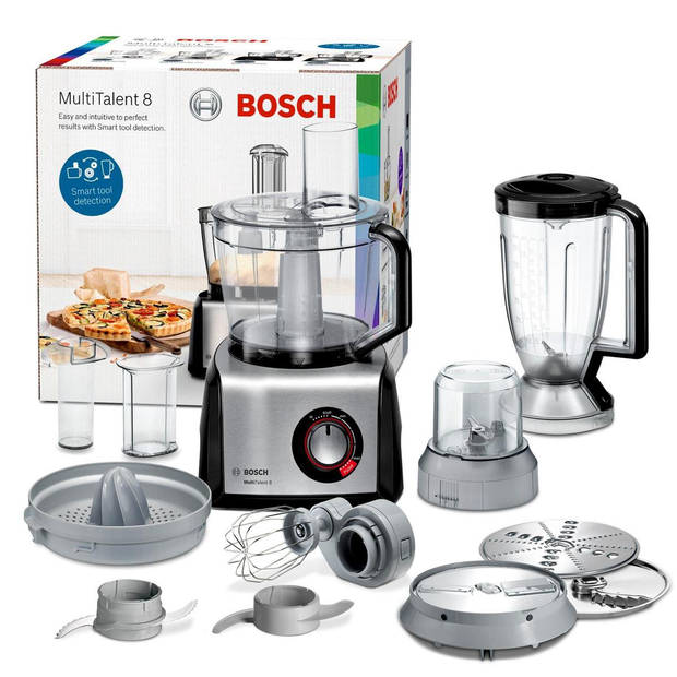 Bosch MultiTalent 8 MC812M844 - Foodprocessor - Zwart/RVS