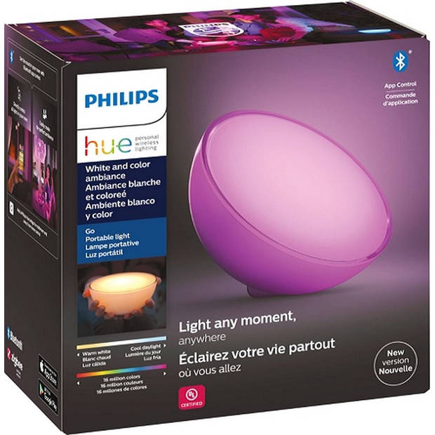 Philips Hue Go Tafellamp V2 - wit en gekleurd licht - Wit - 43W