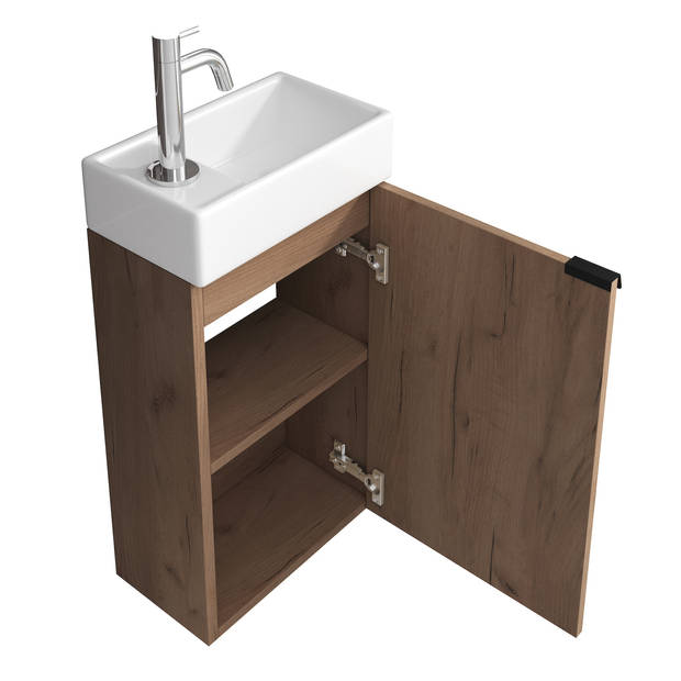 Badplaats Toiletmeubel Apollo 40cm - bruin eiken