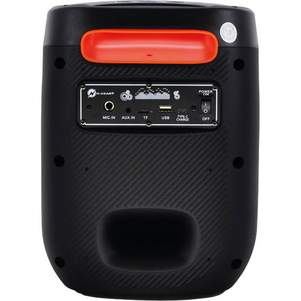 N-GEAR Flash Banger 606 - Karaokeset - Bluetooth Speaker - Partybox met Draadloze Microfoon - Zwart