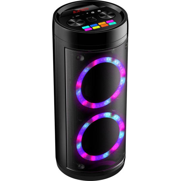 N-GEAR LGP 26R - Draadloze Bluetooth Party Speaker - Karaoke set - 1 Microfoon - Discoverlichting