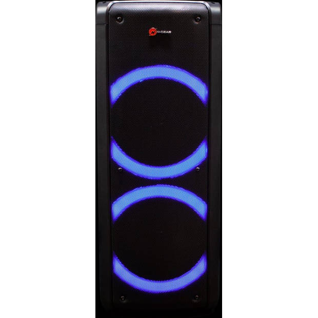 N-GEAR LGP 72 - Bluetooth Speaker - Karaokeset - Partybox met Microfoon - Zwart