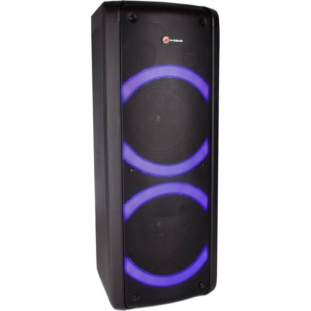 N-GEAR LGP 72 - Bluetooth Speaker - Karaokeset - Partybox met Microfoon - Zwart