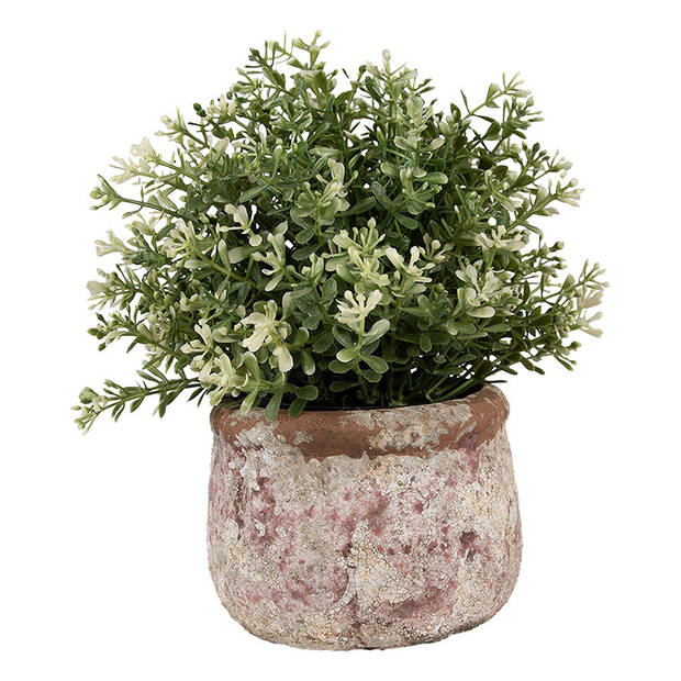 HAES DECO - Bloempot Ø 13x9 cm Beige Terracotta