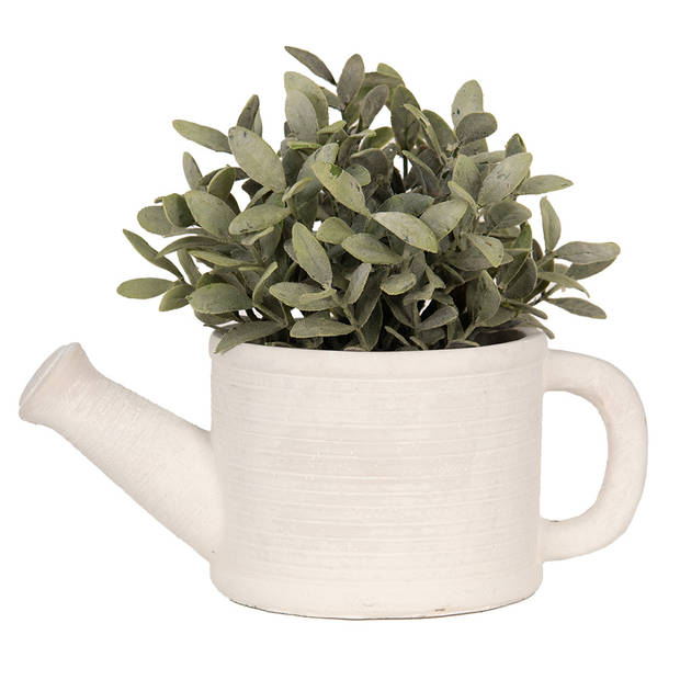 HAES DECO - Bloempot Gieter 27x15x11 cm Grijs Steen Plantenpot