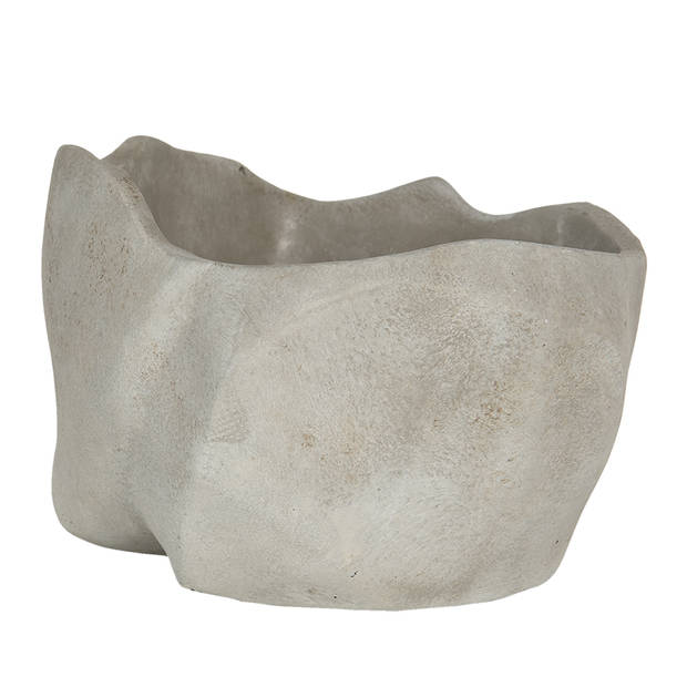 HAES DECO - Bloempot 23x20x14 cm Beige Steen Bloempot binnen Plantenpot Plant pot