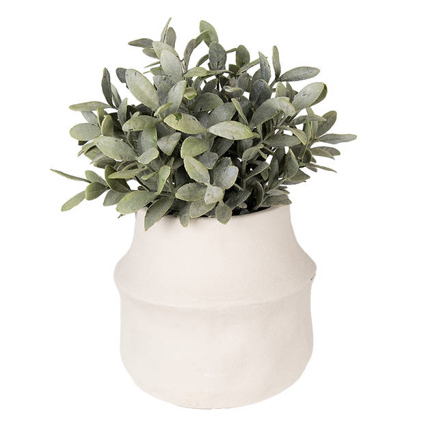 HAES DECO - Bloempot Ø 15x13 cm modern Wit Keramiek Bloempot binnen Plantenpot Plant pot