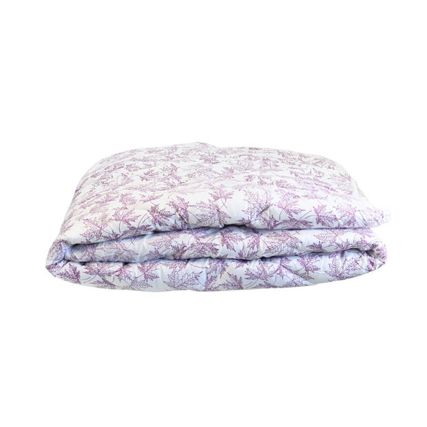 HappyBed Violet leaves 140x200 - Wasbaar dekbed zonder overtrek - Bedrukt dekbed zonder hoes