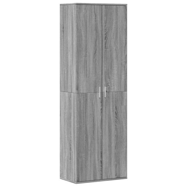 vidaXL Hoge kast 60x35x180 cm bewerkt hout grijs sonoma eikenkleurig