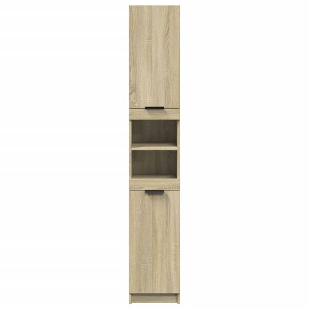 vidaXL Badkamerkast 32x34x188,5 cm bewerkt hout sonoma eikenkleurig