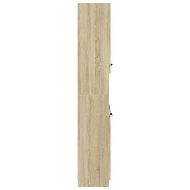 vidaXL Badkamerkast 32x34x188,5 cm bewerkt hout sonoma eikenkleurig