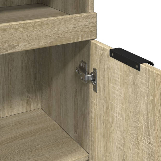 vidaXL Badkamerkast 32x34x188,5 cm bewerkt hout sonoma eikenkleurig