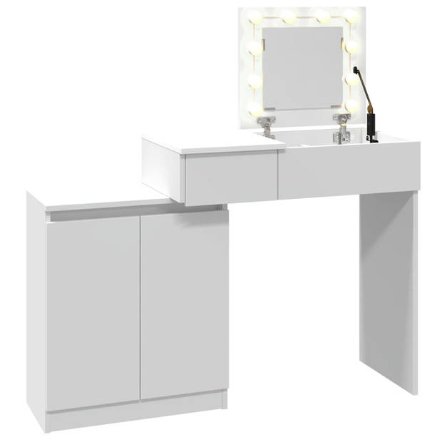 vidaXL Kaptafel met LED 115x37x110,5 cm wit